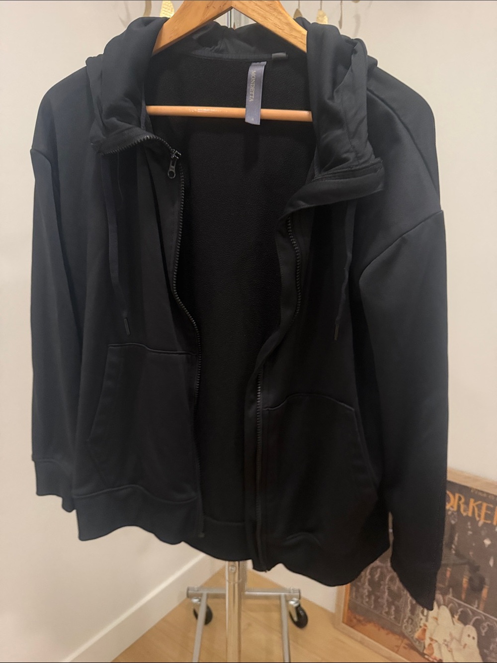 Mondetta Black Lightweight Zip Hoodie Jacket